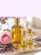 Huiles de massage et fleurs